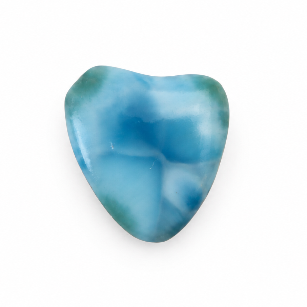Genuine Deep Blue Larimar Heart No Metal Stones 20mm 0g