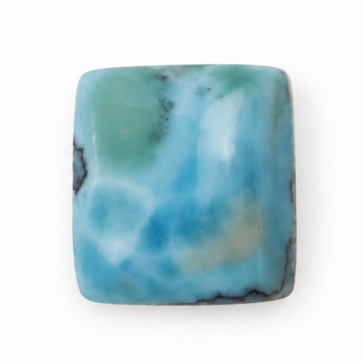 Genuine Sky Blue Larimar Square No Metal Stones 15mm 0g