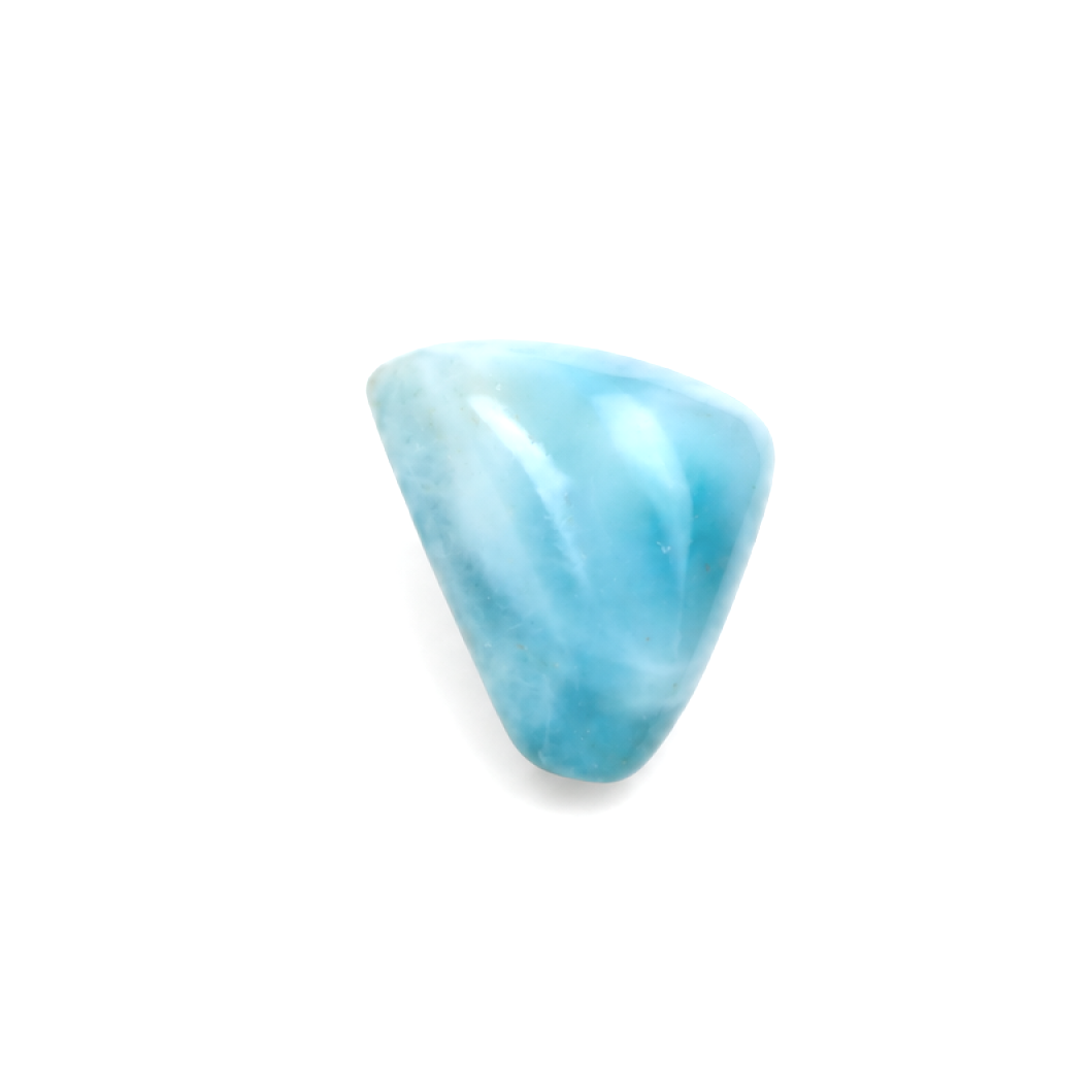 Genuine Handcrafted - Polished: Natural Dominican Larimar Cabochon 21mm