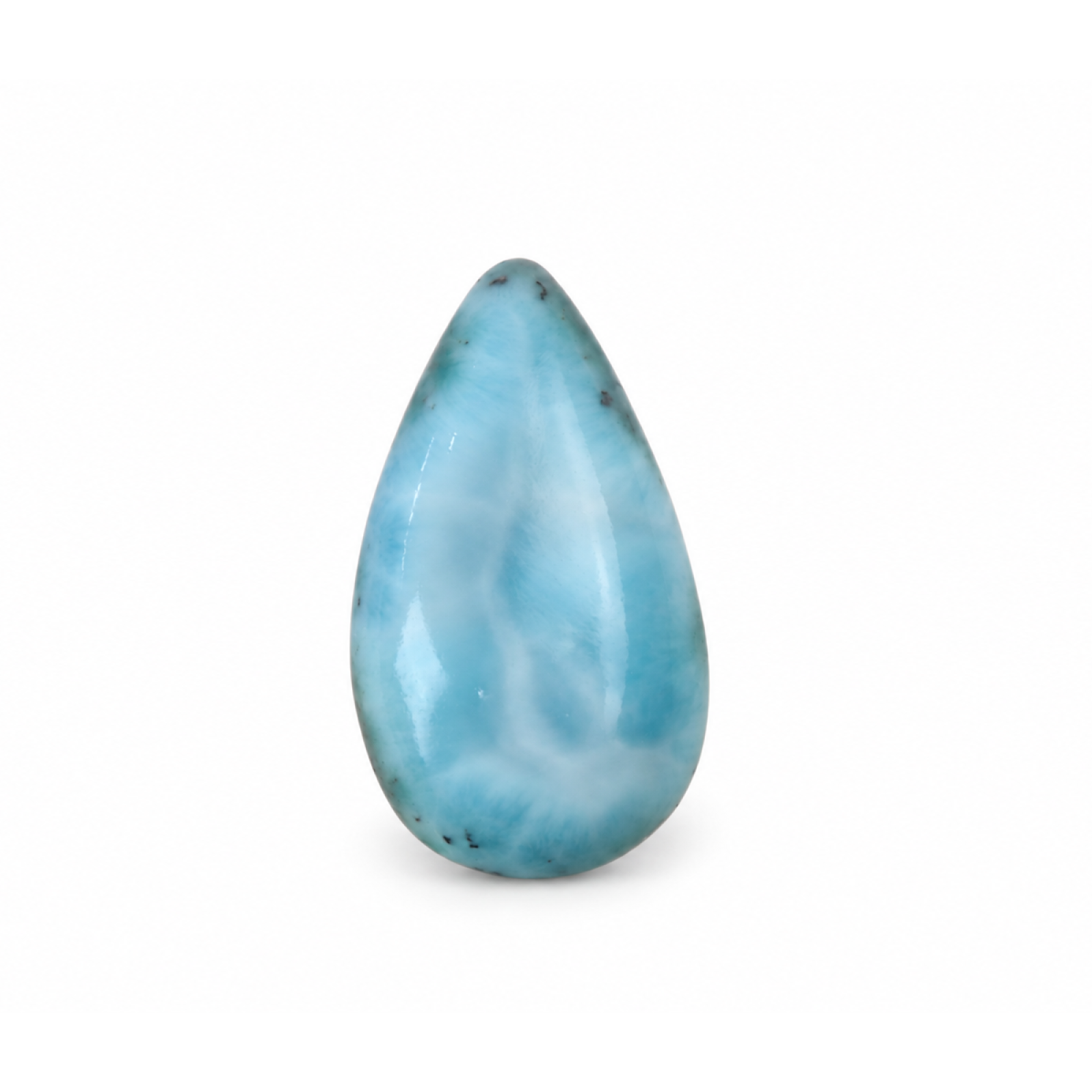 Handcrafted - Polished: Natural Dominican Larimar Cabochon 36mm