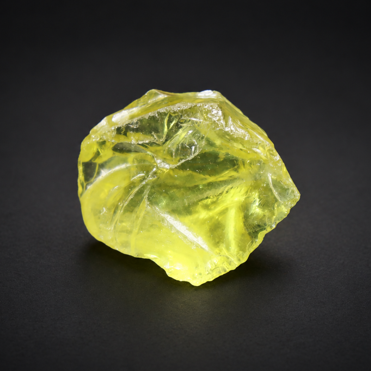 Genuine yellow prasiolite / green quartz raw specimen 40mm
