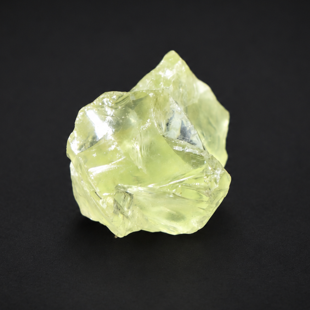 Genuine yellow green quartz / prasiolite raw specimen 30mm