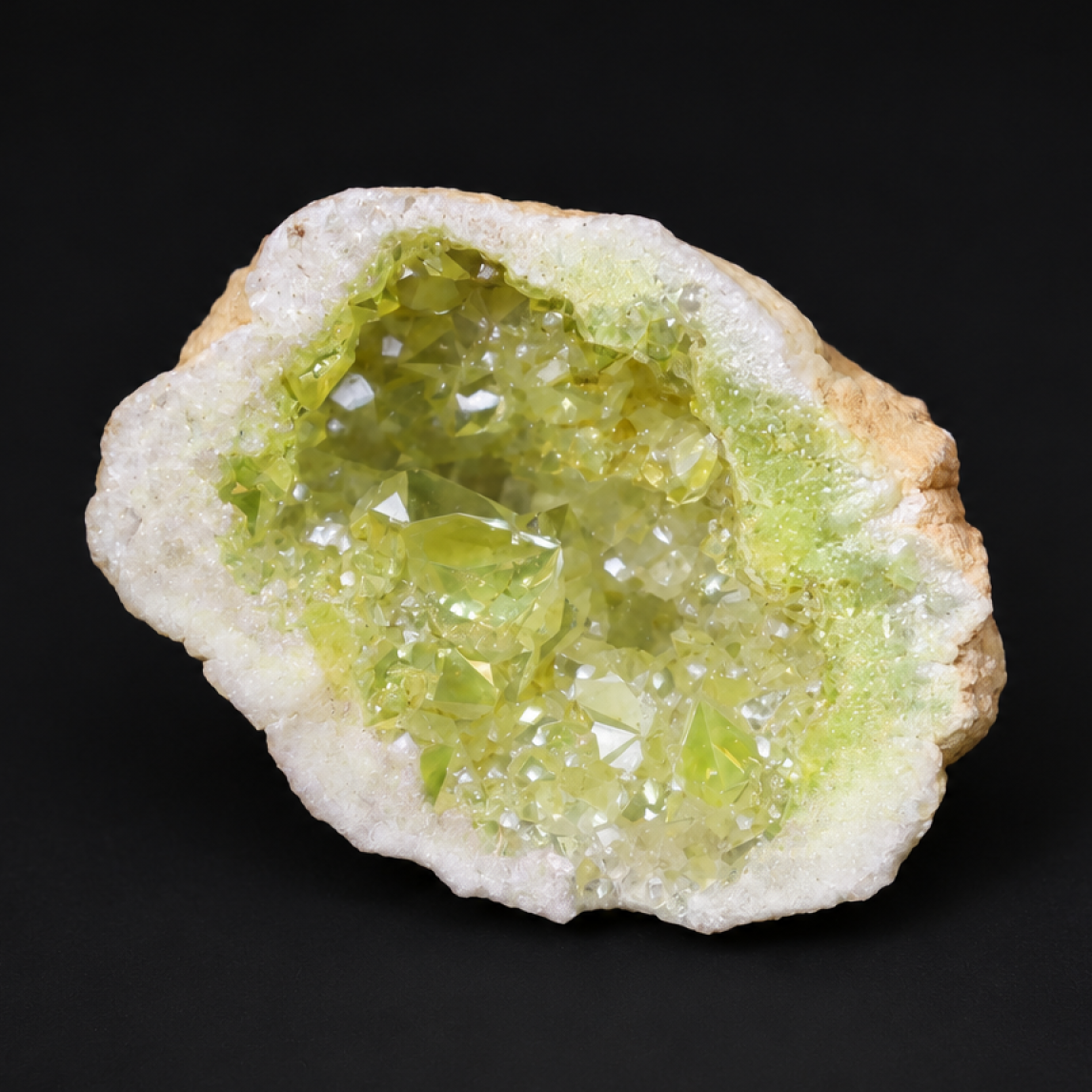 Genuine yellow citrine druzy raw specimen 43mm