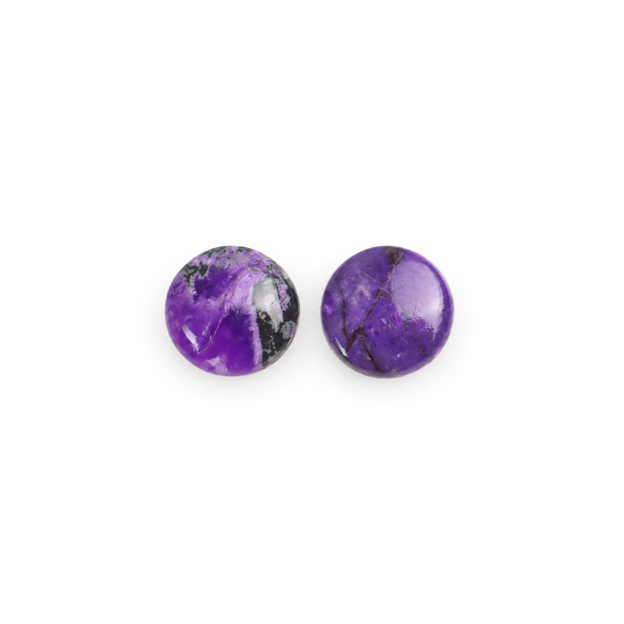 Real purple sugilite matched pair 13.6mm