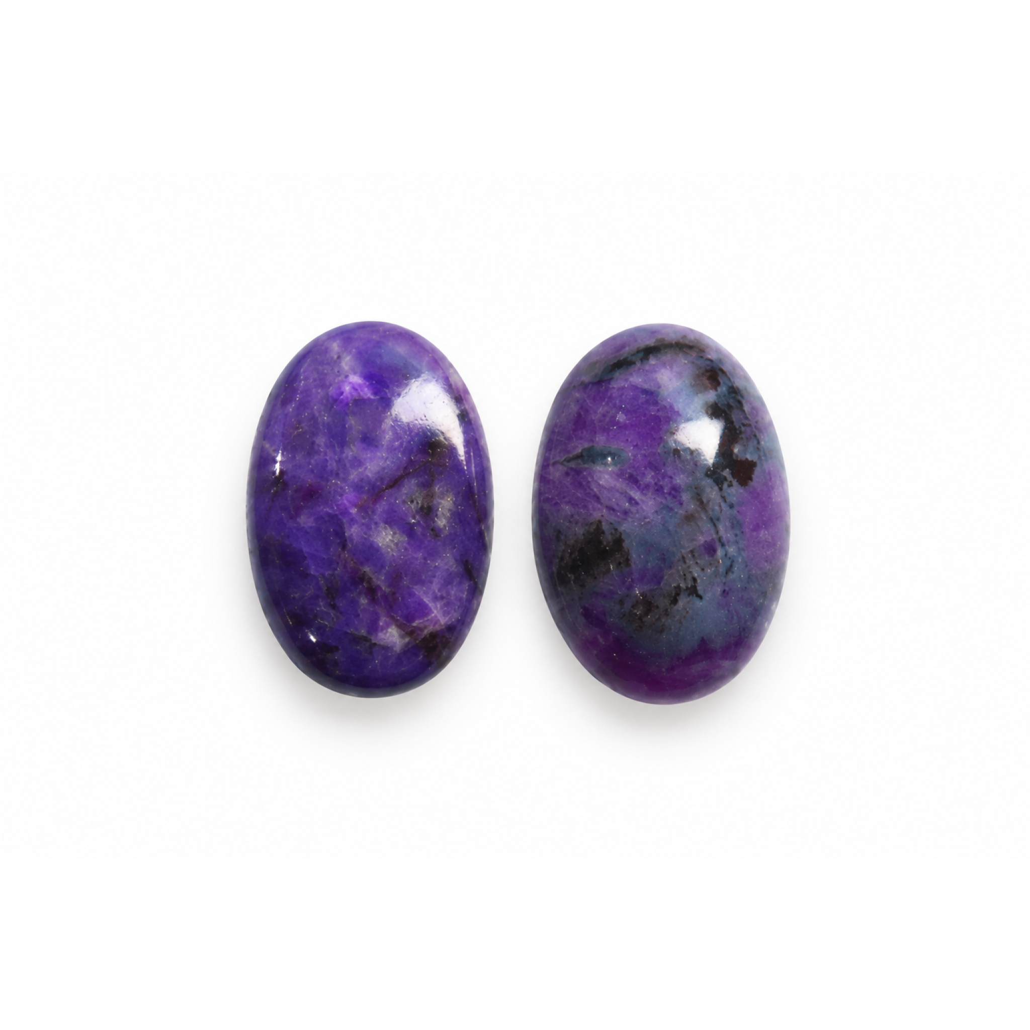 Genuine purple sugilite matched pair 14mm
